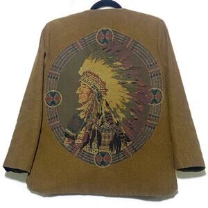 Vintage Wraps Jacket with Native American Chief on the back